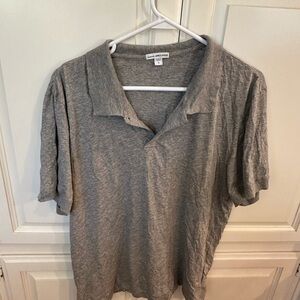 James Perse Gray Polo Shirt
